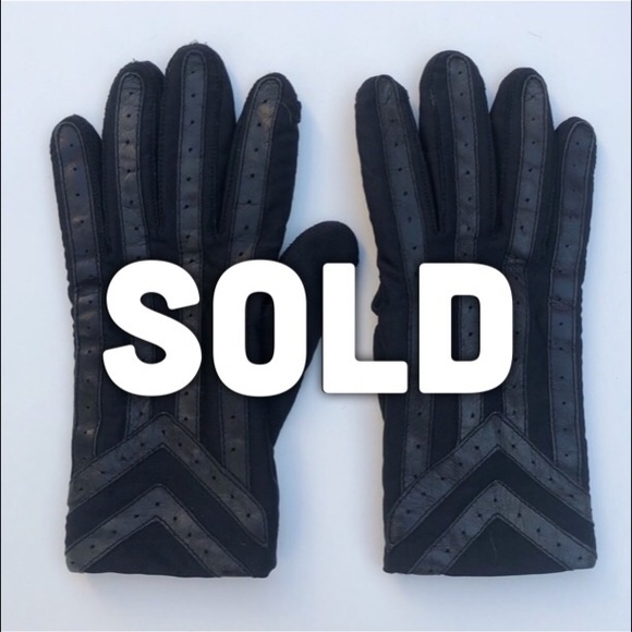 Women's Black Lined Gloves